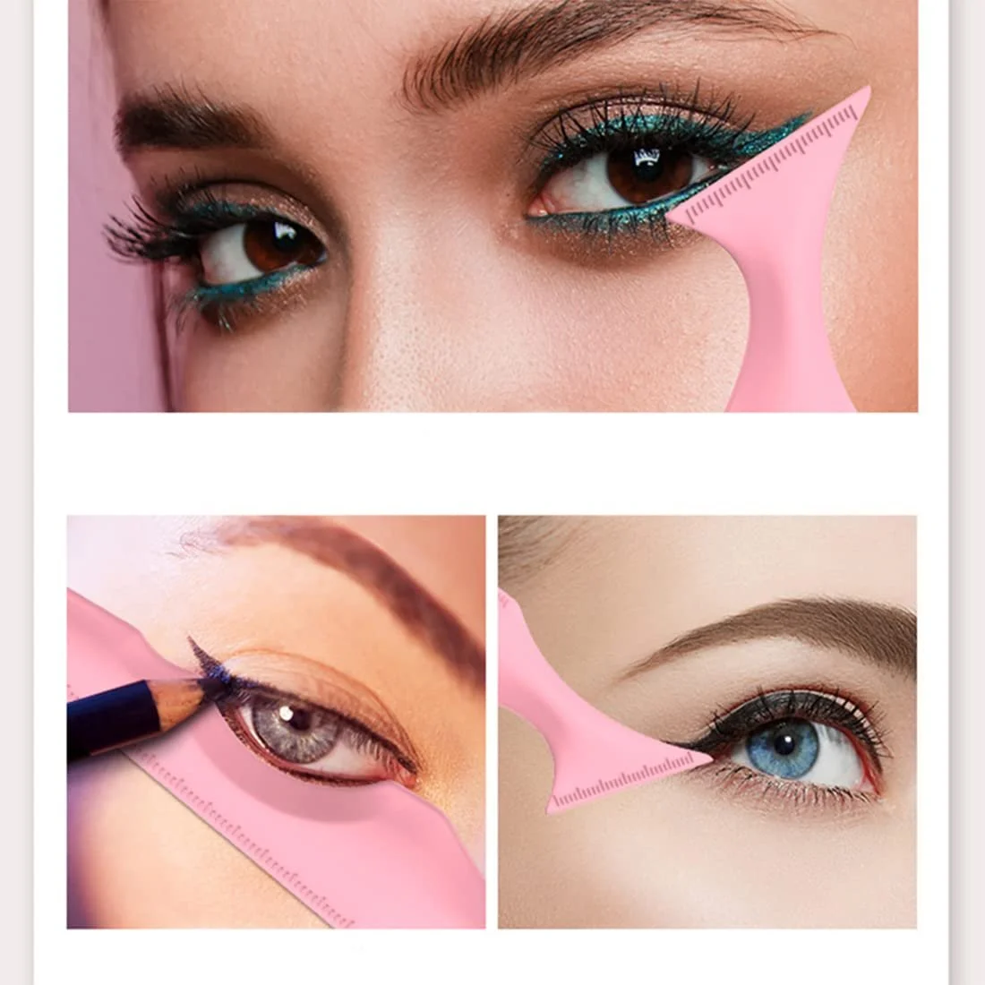 Шаблони PLABBDPL Eyeliner Силіконові Багаторазові Рожевий Фіолетовий, фото №3