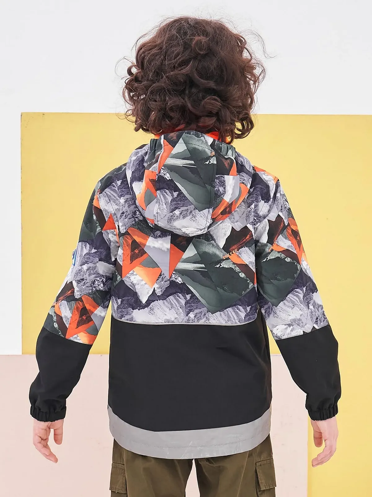 Куртка-дождевик NATUST с подкладкой для мальчиков, ветро- и водонепроницаемая переходная, фото №4