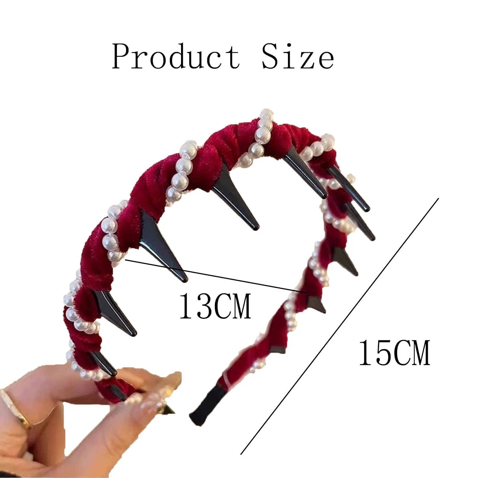 Обруч Вінтажний з високою верхівкою зі штучними перлами, фото №2 Обруч Вінтажний з високою верхівкою зі штучними перлами, фото №2