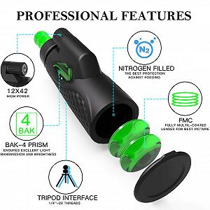 Монокуляр HCHZH 10x42 С держателем для смартфона и штативом synthetic.ua - Фото 1