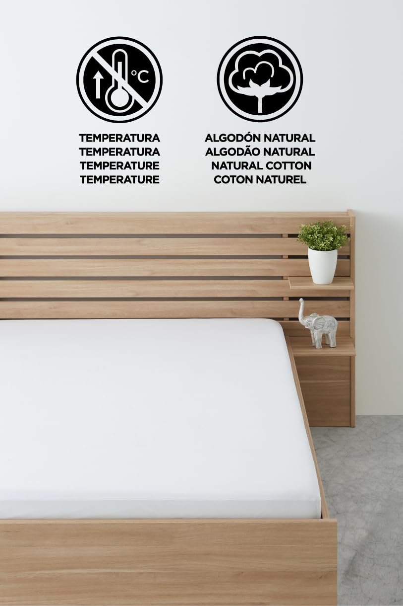 Наматрасник Degrees Home Relax 90 x 190/200 см Водонепроницаемый Дышащий Регулируемый и Антиклещевой Хлопок 100%, фото №7