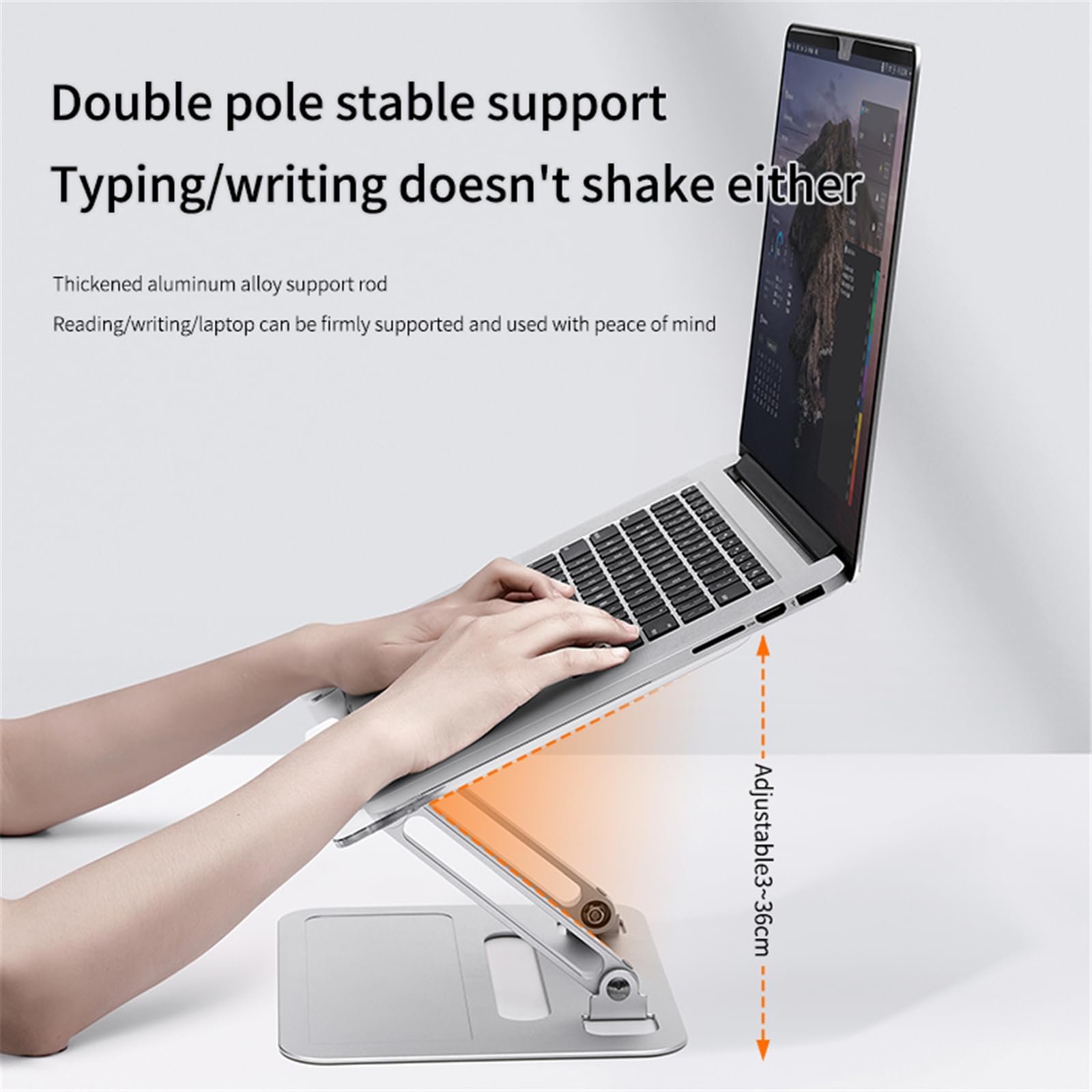 Подставка для ноутбука Zwei Axisen Einstellbare Faltbare Aluminiumkonstruktion 360 Rotation Klarer Acryl Ergonomischer B", фото №8 Подставка для ноутбука Zwei Axisen Einstellbare Faltbare Aluminiumkonstruktion 360 Rotation Klarer Acryl Ergonomischer B", фото №8