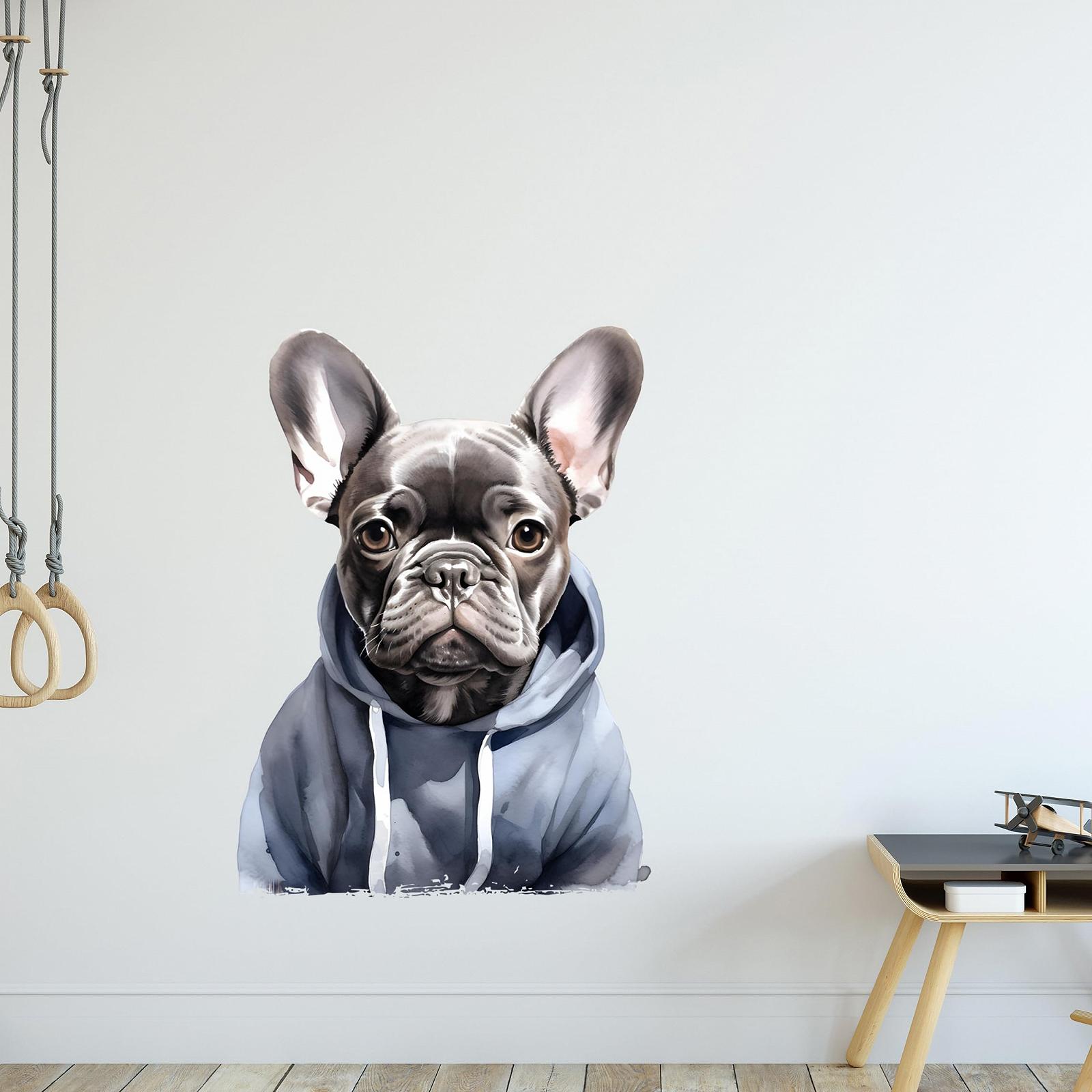 Наклейка настінна GRAZDesign French Bulldog 79 x 57 см, фото №2