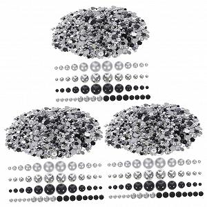 Стрази для нігтів Nolitoy, півколо, смола, плоска задня частина, багатофункціональні прикраси - Фото 1