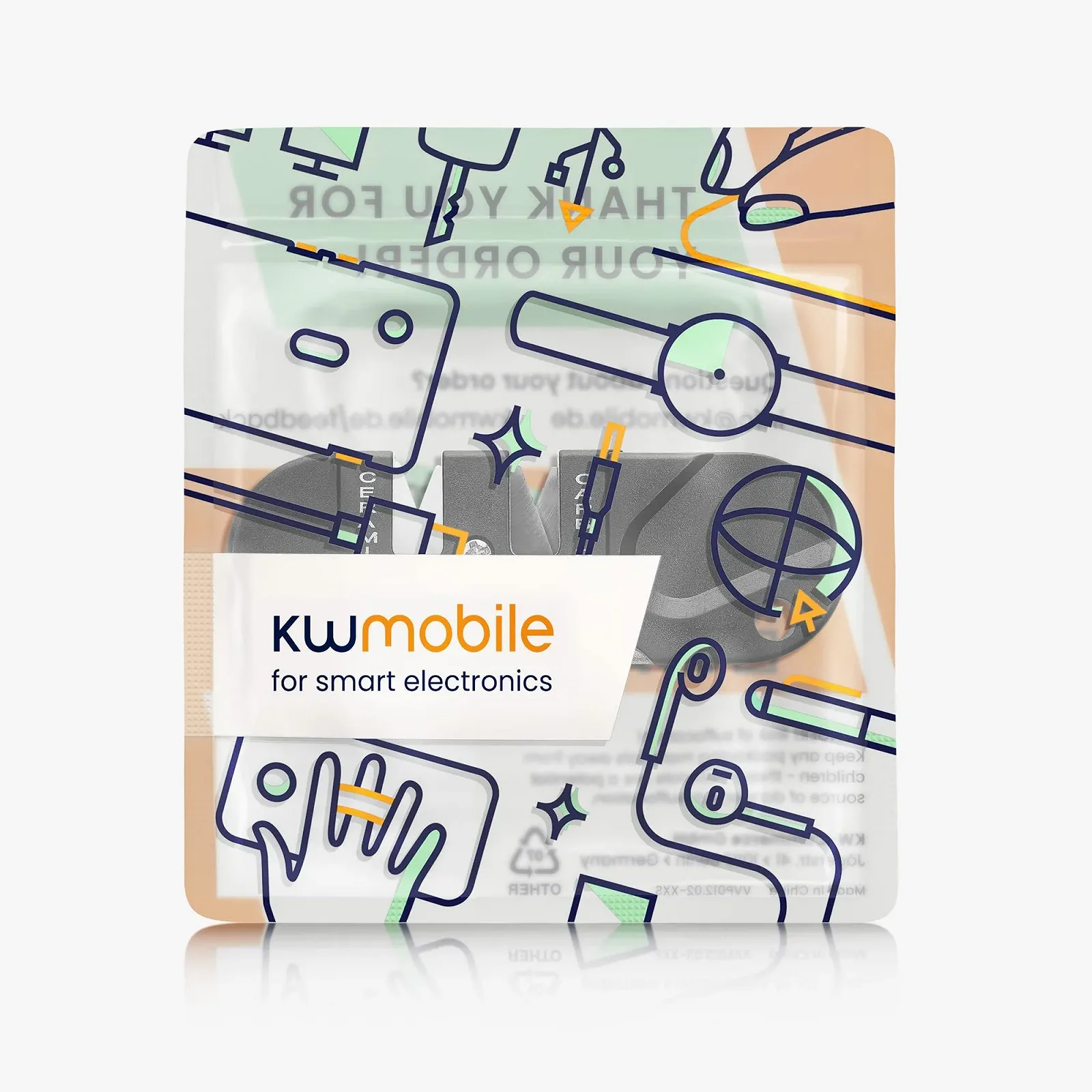 Точилка для ножів портативне kwmobile Whetstone Tungsten Steel Ceramic Diamond Rod Чорне, фото №7