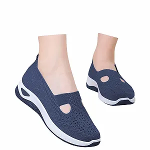 Кроссовки Gyaimxfu ортопедические женские без шнуровки, для ходьбы, ортопедические, на платформе, легкие, удобные, с усиленной амортизацией - Фото 1