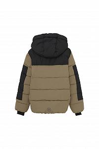 Куртка стьобана Color Kids для хлопчиків, зимова, на блискавці, з капюшоном, декоративна стьобана synthetic.ua - Фото 1