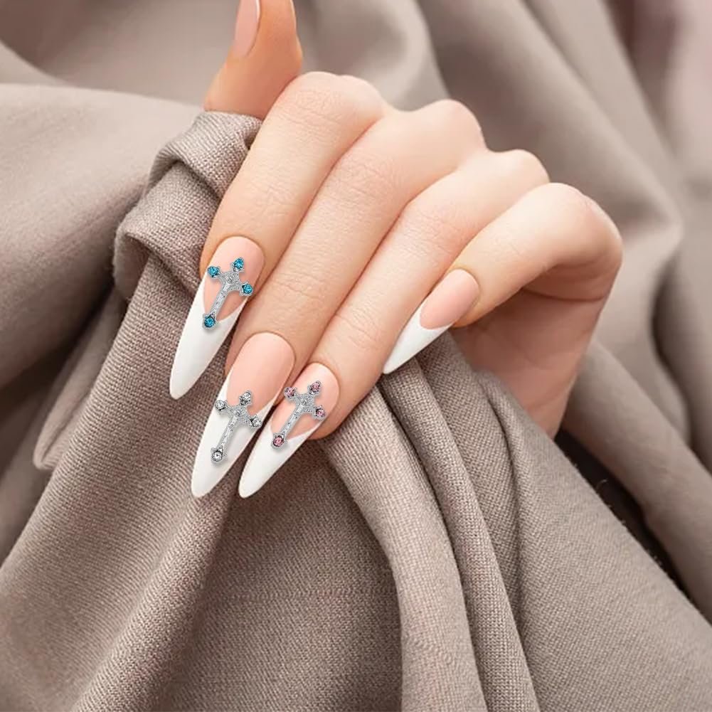 Украшения для ногтей Крестики из сплава 3D, 45 шт, 15 цветов, фото №6