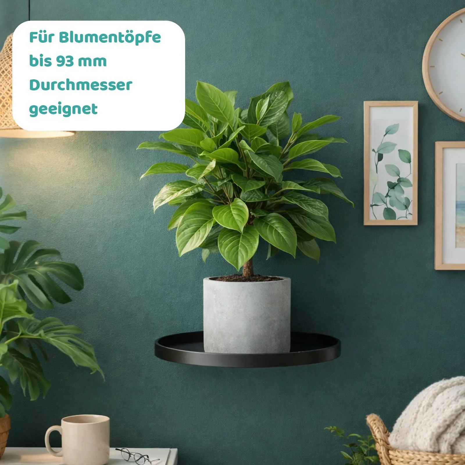 Держатели для цветочных горшков на акустические панели 2 шт. Черные, фото №3