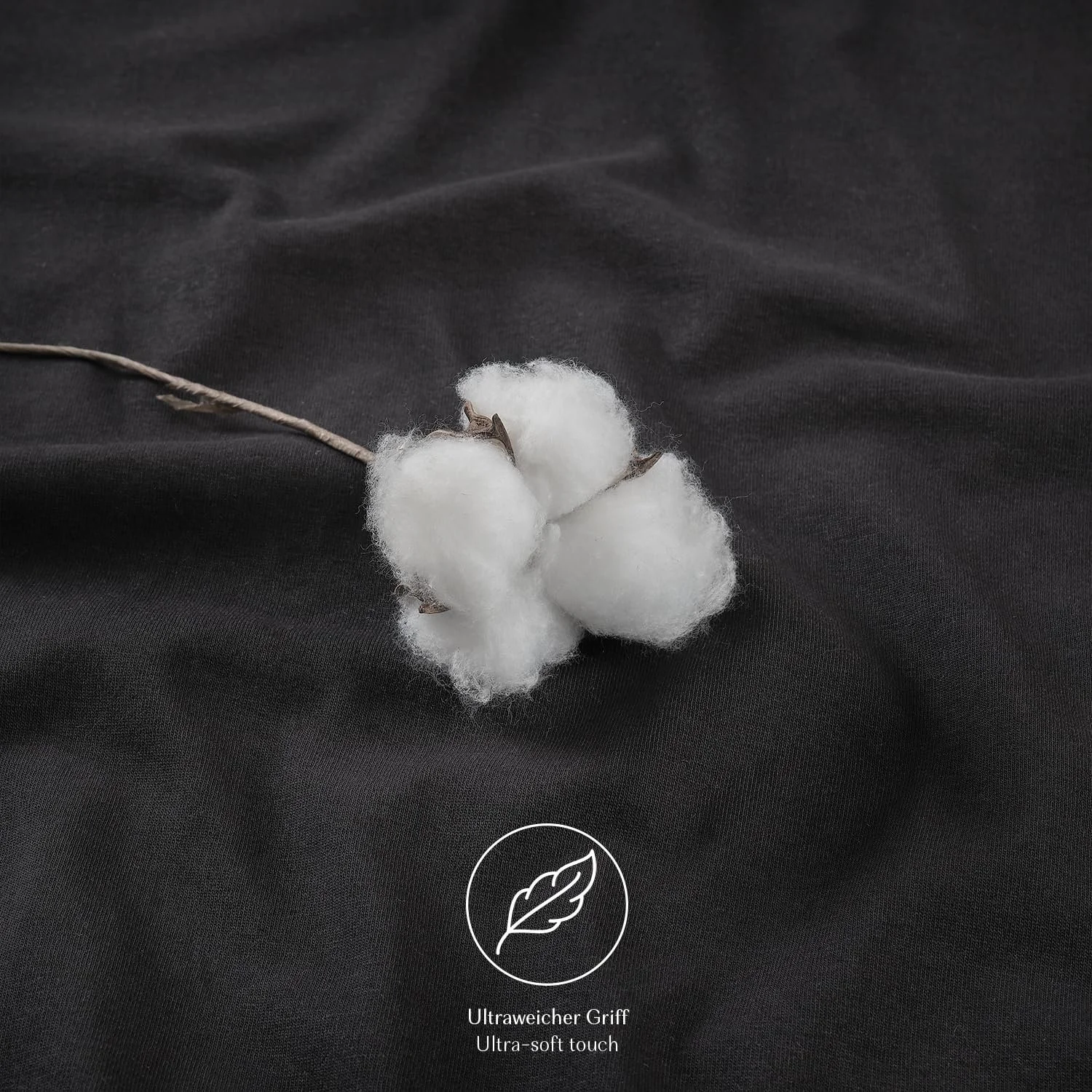 Наволочка Alreya 50 x 70 см (Набір з 2) – Антрацит – 100% бавовна джерсі, фото №7 Наволочка Alreya 50 x 70 см (Набір з 2) – Антрацит – 100% бавовна джерсі, фото №7