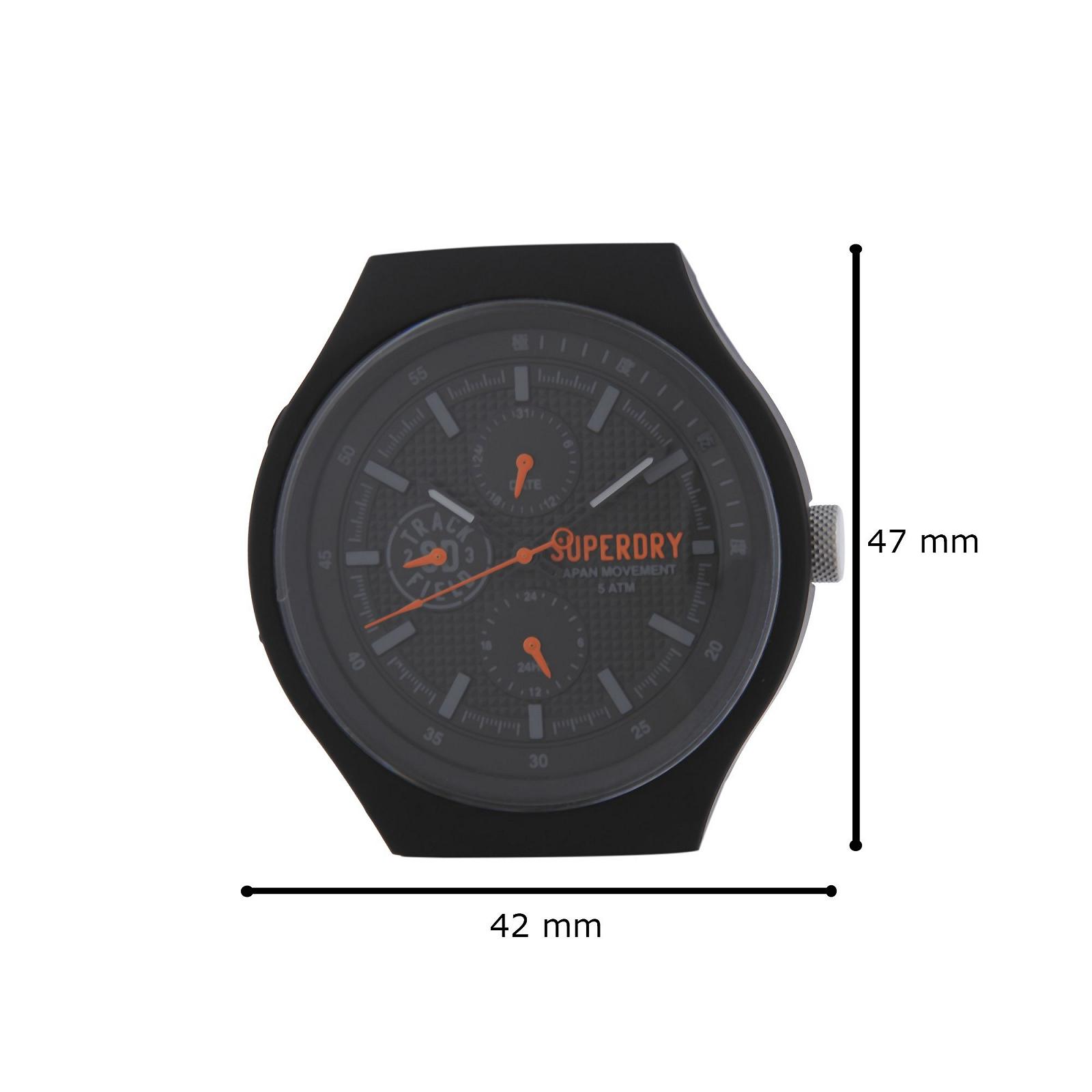 Чоловічий аналоговий кварцовий годинник Superdry SYG188BB із силіконовим ремінцем, фото №5