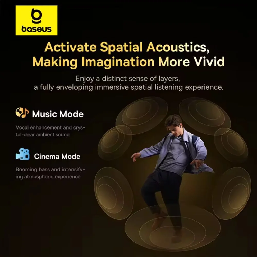 Наушники Baseus Bowie M2s Ultra Hi-Res LHDC ANC -52dB BT5.4 Black, фото №5