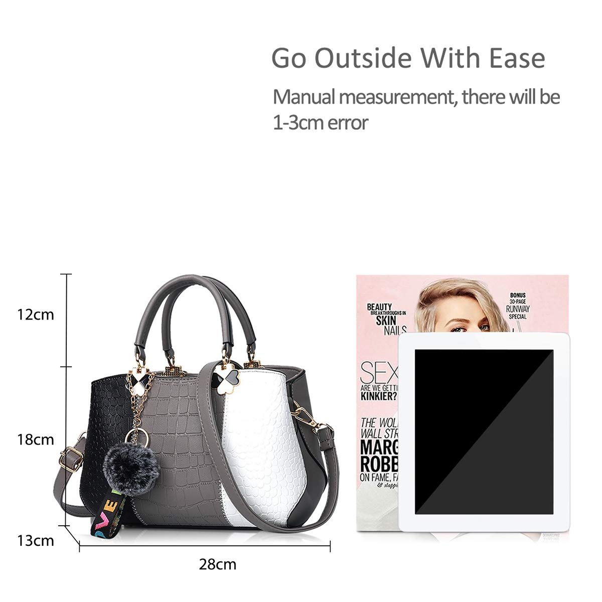 Сумка з верхньою ручкою NICOLE & DORIS, сіра, фото №5