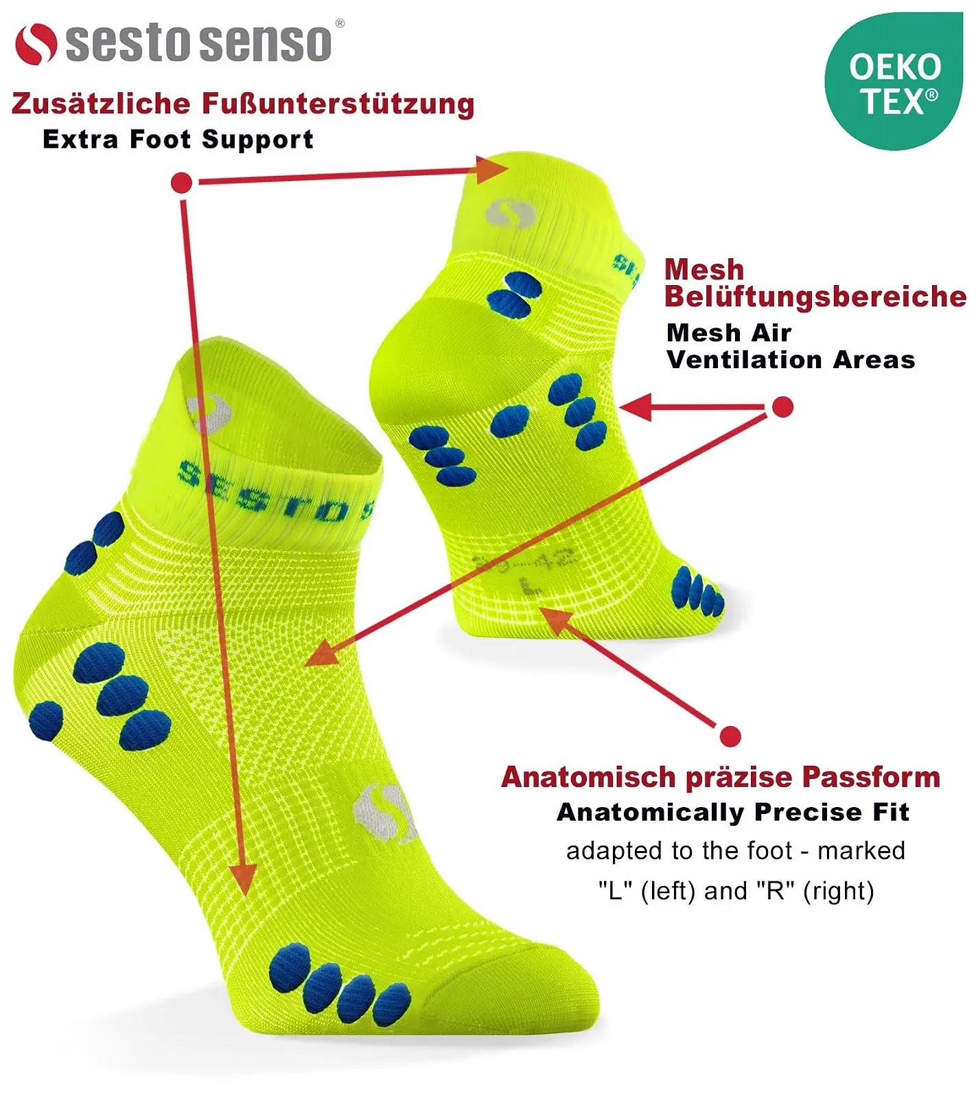 Носки Sesto Senso Спортивные Короткие Водоотталкивающие, 3 пары, Разноцветные, фото №3