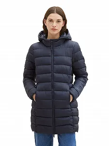 Джинсова куртка TOM TAILOR Denim Легка стьобана з капюшоном - Фото 1