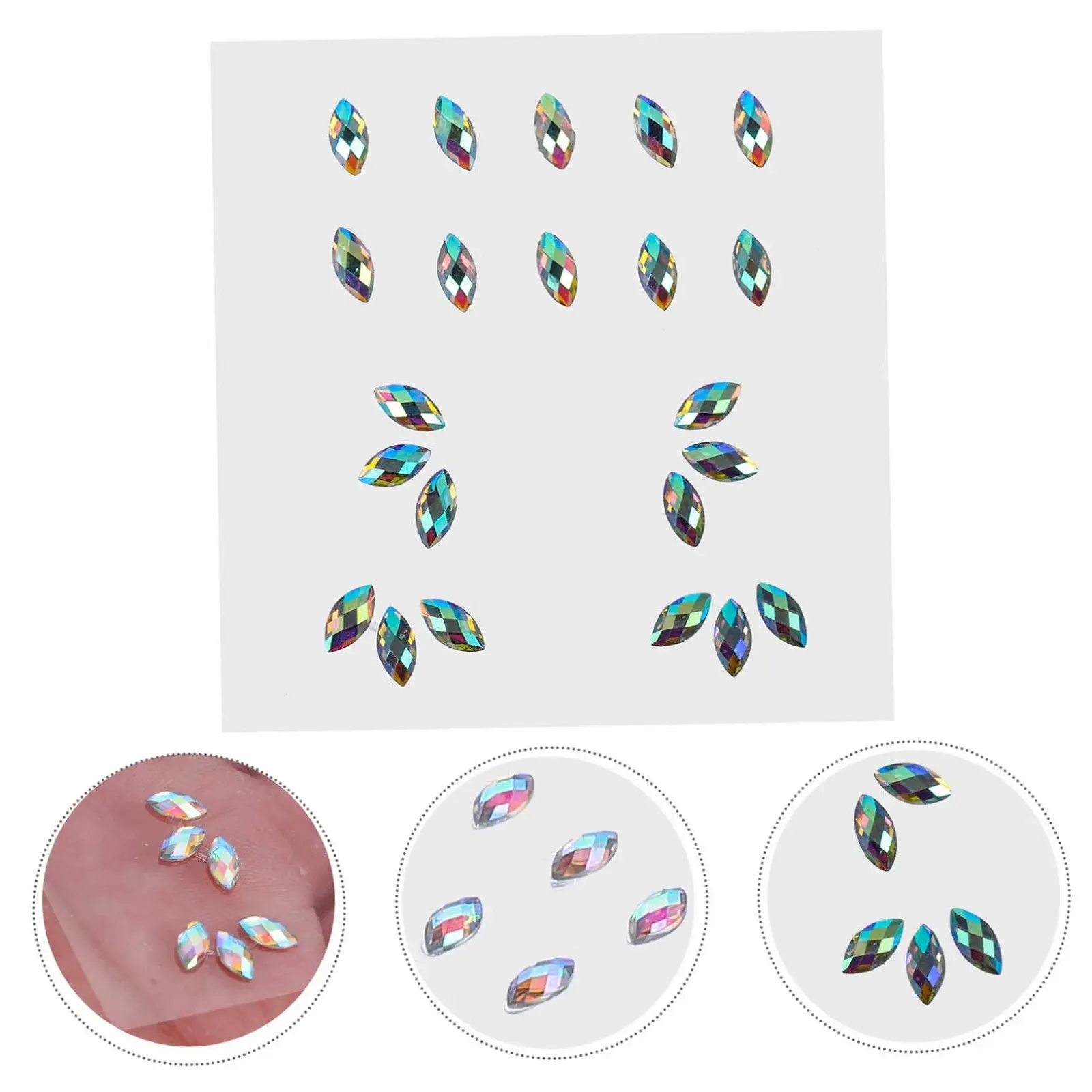 Набір Наклейки Коштовності Стрази для Марді Гра Фестивалю Листя, фото №9