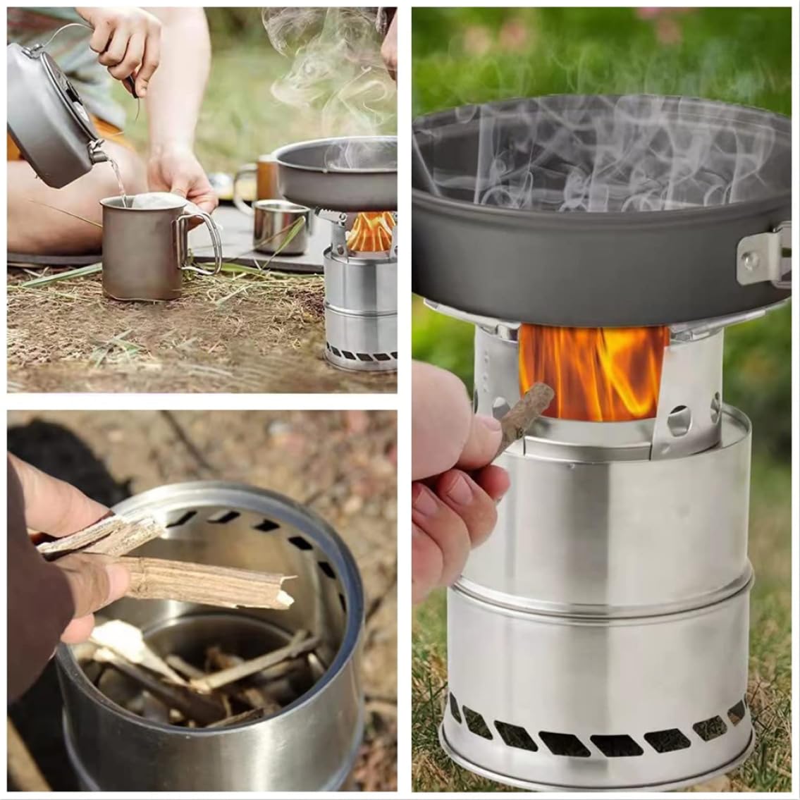 Плита SMELEYOU Portable Wood Carburettor Stainless Steel Folding, фото №2