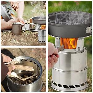 Плита SMELEYOU Portable Wood Carburettor Stainless Steel Folding synthetic.ua - Фото 1