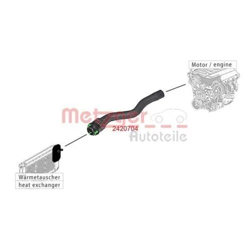 Шланг радіатора METZGER 2420704 для OPEL GENERAL MOTORS, фото №2