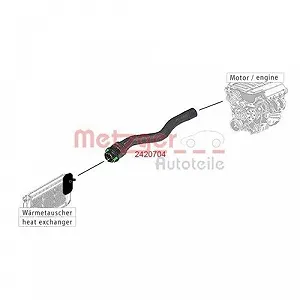 Шланг радіатора METZGER 2420704 для OPEL GENERAL MOTORS synthetic.ua - Фото 1