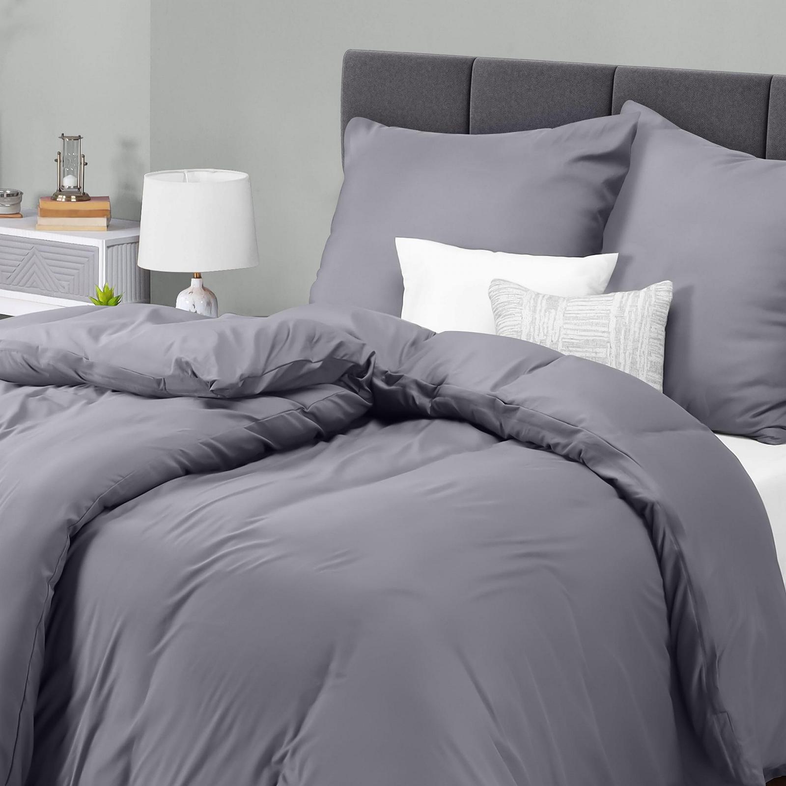 Постільна білизна Utopia Bedding, 2 підковдри 135 x 200 см + 2 наволочки 80 x 80 см, сірий, фото №6