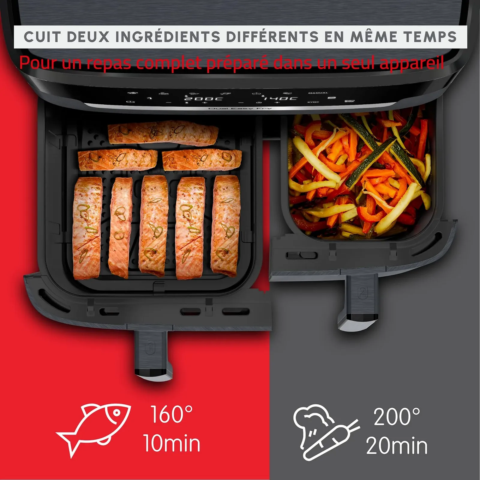 Мультипіч Moulinex Dual Easy Fry XXL EZ942BF0 11 л 7 програм, фото №6 Мультипіч Moulinex Dual Easy Fry XXL EZ942BF0 11 л 7 програм, фото №6