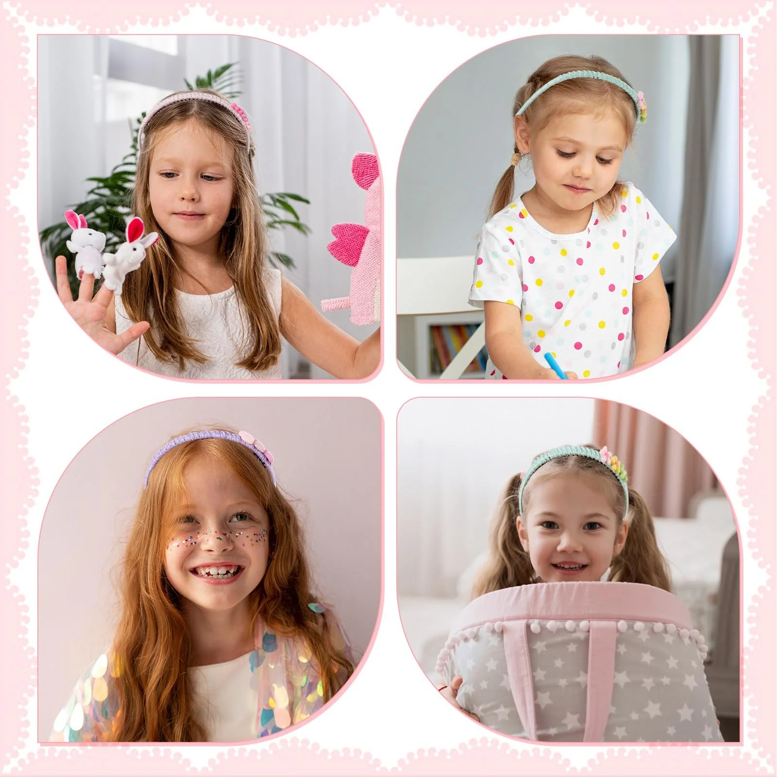 Набір з 3 дитячих обручів для волосся, фото №6