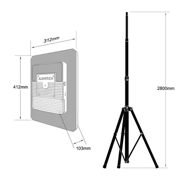 Підсилювач сигналу антени ALIENTECH DEIMOX, 915MHz+1.2G+2.4G+5.2G+5.8G + Штатив Alientech (DMX-09122450DSB), фото №2