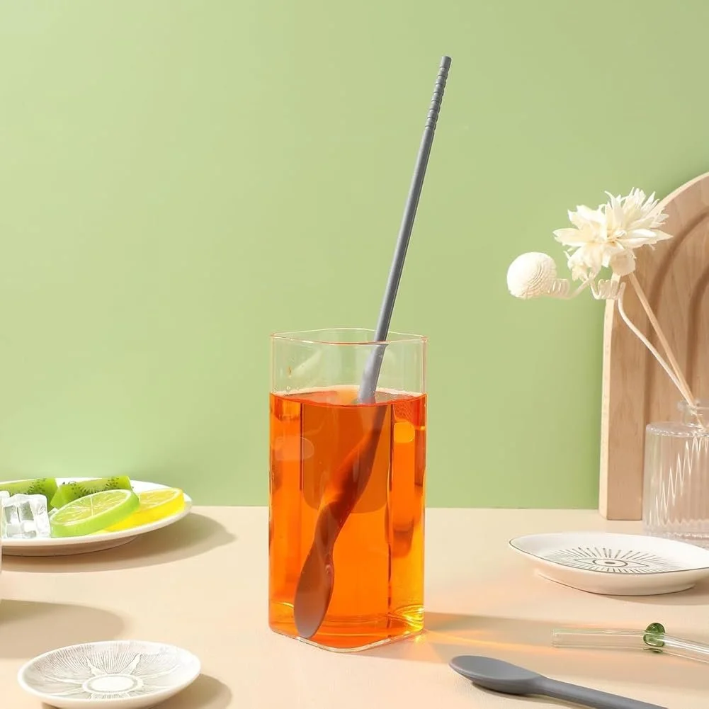 Ложки для кави Силіконові 28 см Подвійні Універсальні для змішування, фото №8 Ложки для кави Силіконові 28 см Подвійні Універсальні для змішування, фото №8