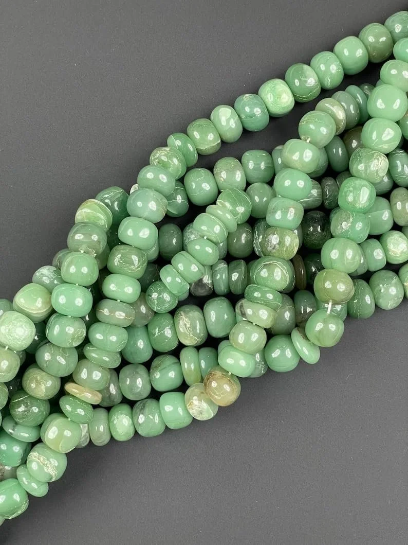 Бусины Rondella из натурального зеленого авантюрина 11 мм, нить длиной 46 см для изготовления ювелирных изделий, фото №2