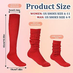 Очень длинные костюмные носки, женские неоновые гольфы, женские носки-гармошки, вязаные носки для сапог, спортивные носки, многослойные носки, неоновая одежда в стиле 90-х, термоноски, наряд в стиле 80-х synthetic.ua - Фото 1