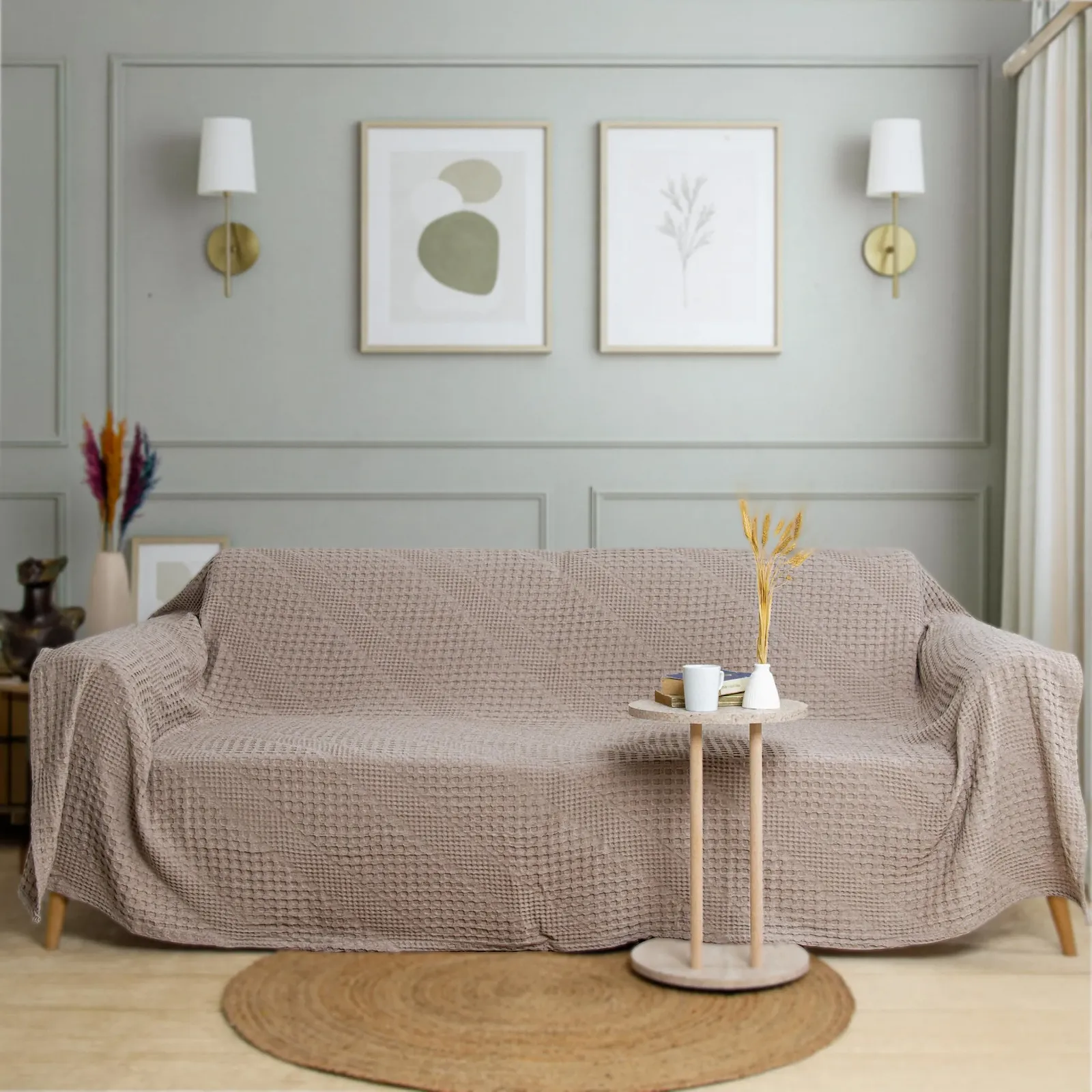 Покрывало Super King Size Milam London Joanna Collection Бежевый, 250x280см, фото №3