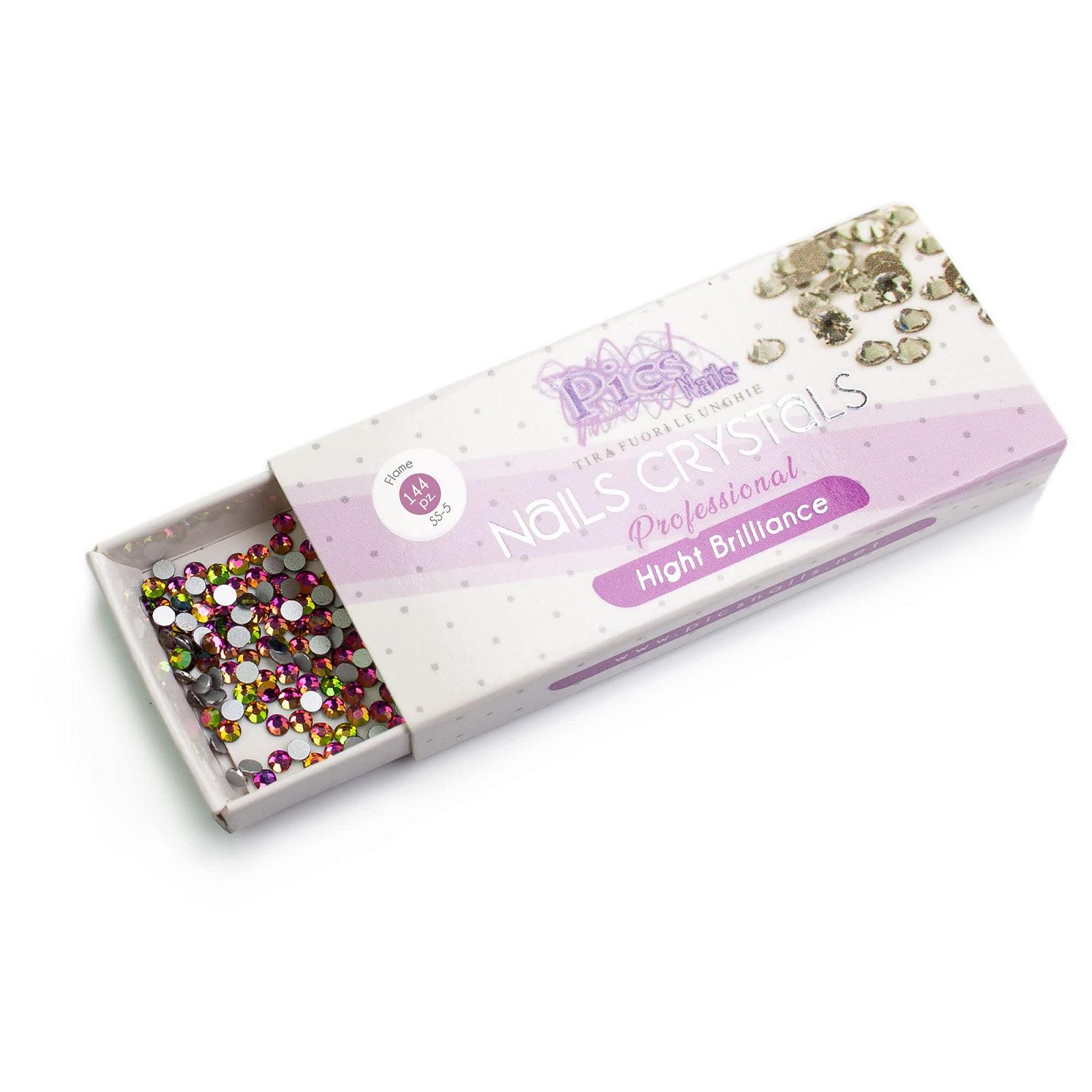 Блестки для ногтей SS-5 (1.7 мм) 144 кристалла для ногтей профессионального качества, высокая яркость Flame, фото №2