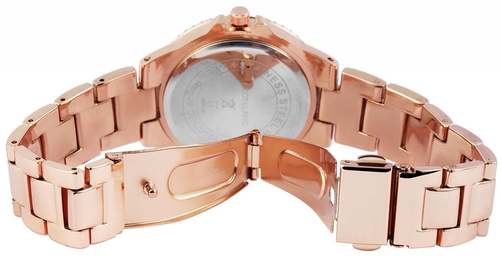 Годинник Excellanc Жіночий Браслет Метал Стрази Розкладний Замок Аналоговий Кварцовий, фото №3