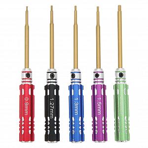Набор отверток 0.9mm 1.27mm 1.3mm 1.5mm 2.0mm Hex Отвертка (Упаковка из 5 шт) - Фото 1