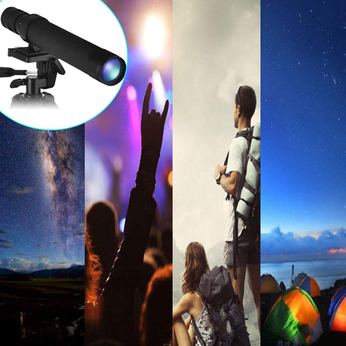 Монокуляр QHYTL 8-24 x 40 Водонепроникний з адаптером для телефона та штативом, фото №7