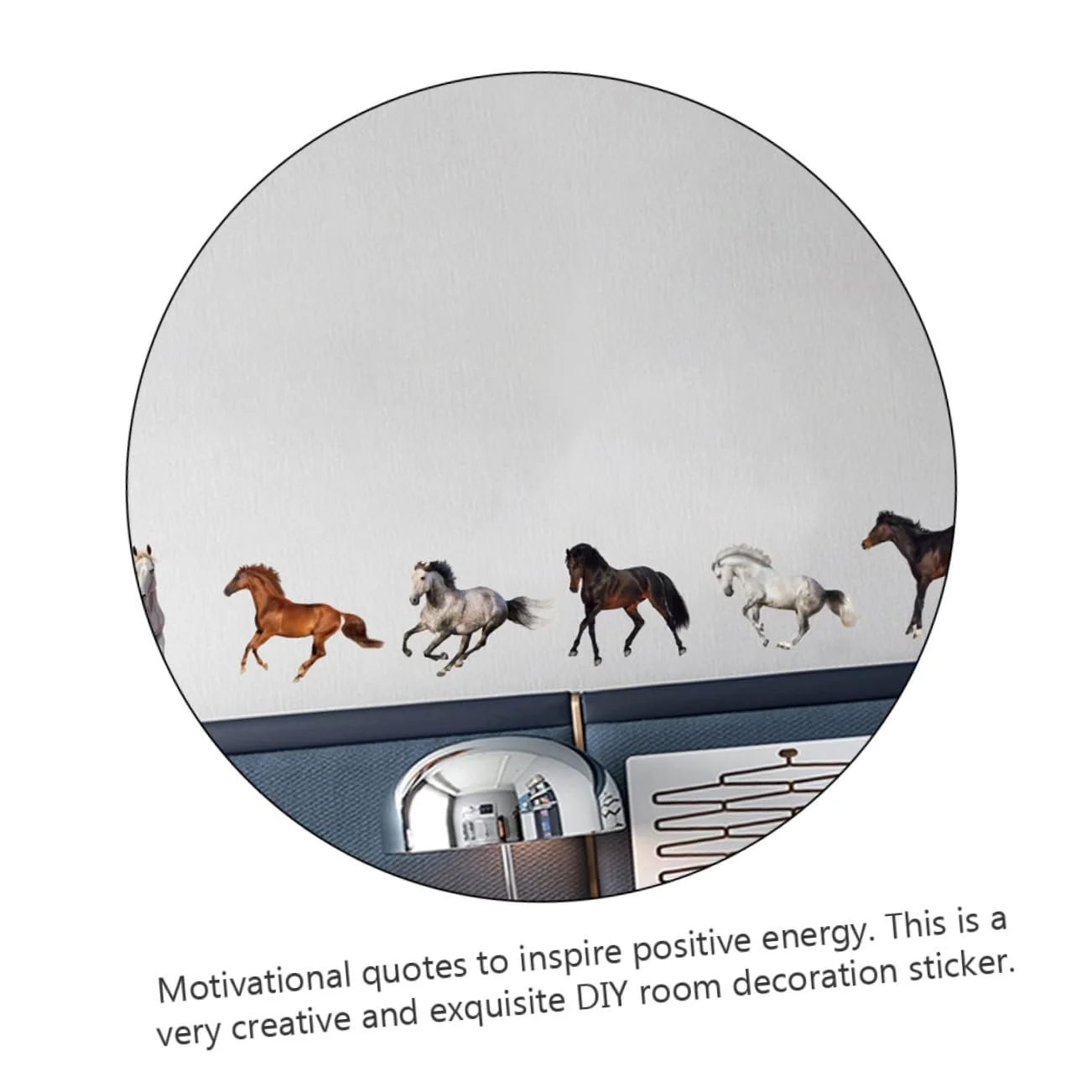 Наклейки на стіну Horse 4 листи PVC самоклеючі Cute Animals, фото №6