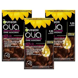 Фарба для волосся Garnier Olia 5.35 Теплий Шоколадний Коричневий, без аміаку - Фото 1