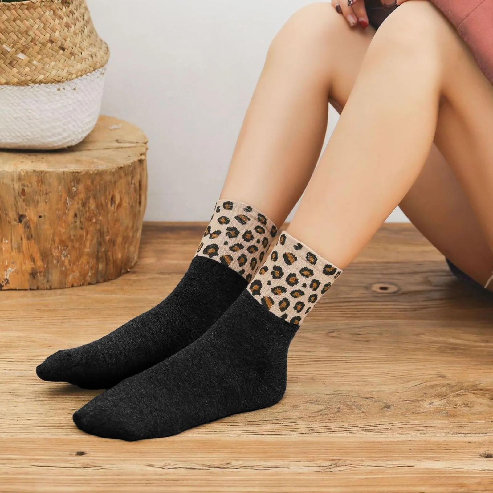 Шкарпетки спортивні з леопардовим візерунком 8 пар 39-42, фото №6