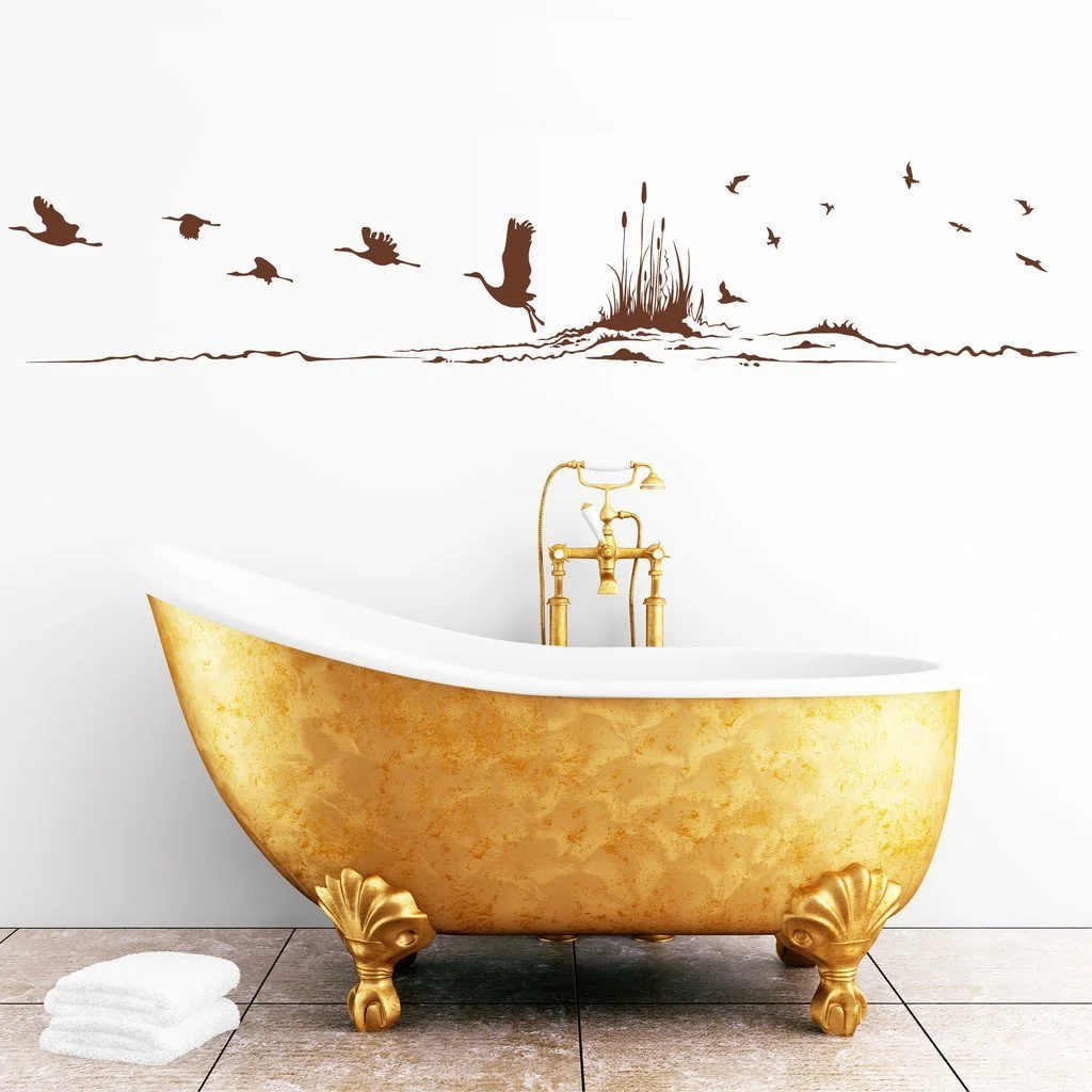 Наклейка на стену Loft Cranes on the River 54 цвета 3 размера, фото №4