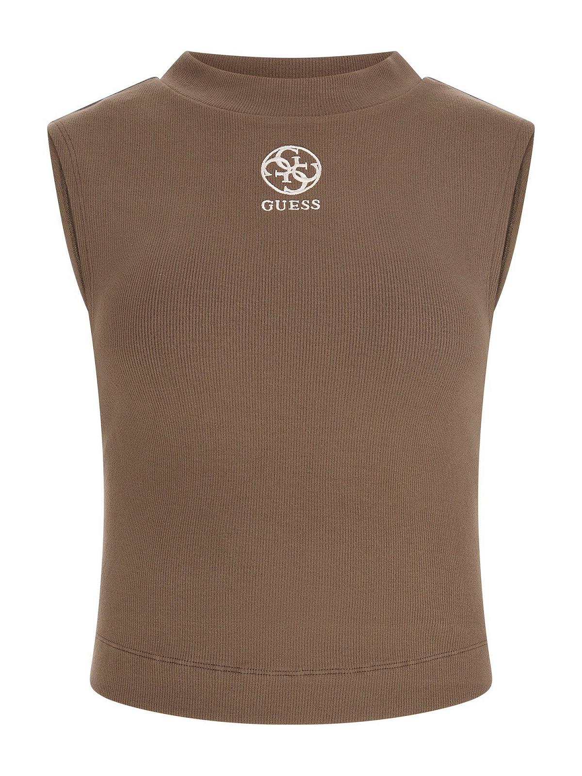 Жіноча футболка GUESS Коричневий - S, фото №1