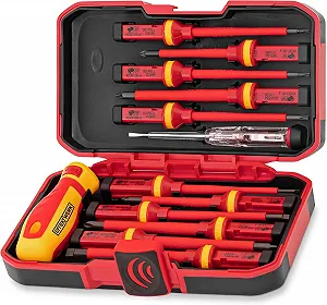 Набір викруток Effektwerk для електрика 13 предметів 1000V VDE магнітні наконечники - Фото 1