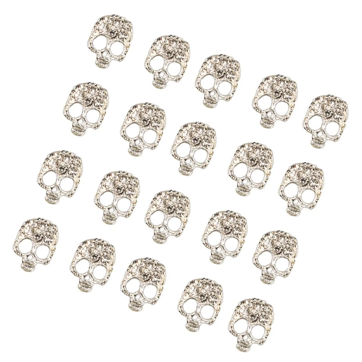 Подвески для ногтей Череп FRCOLOR 60 шт. Хэллоуин 3D из сплава, фото №4