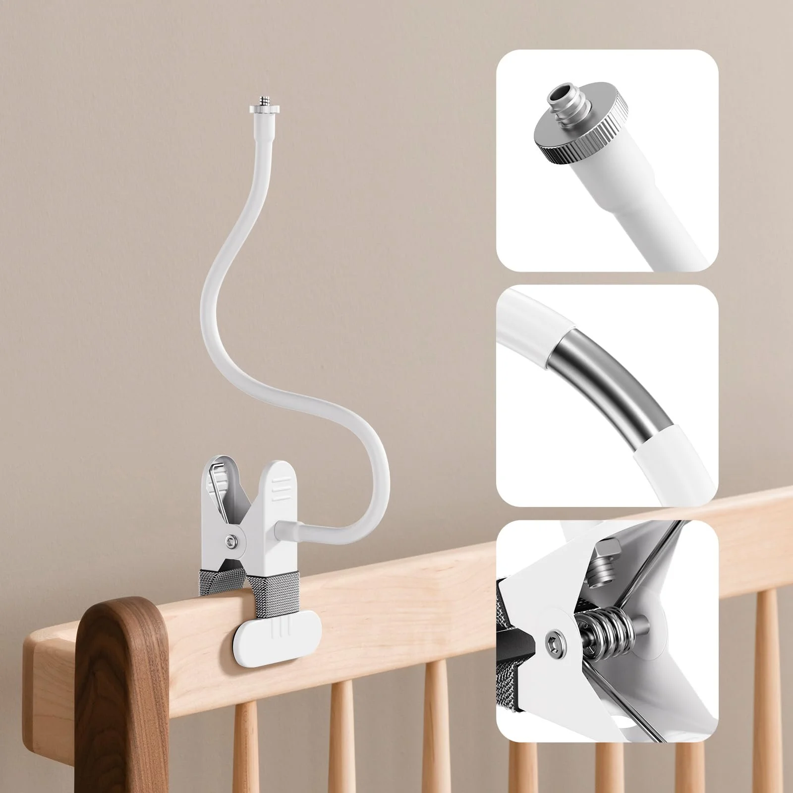 Кріплення для відеоняні Philips Avent SCD833/26 SCD843/26 SCD845/26 SCD630/26 625 620 гнучке затискне, фото №6