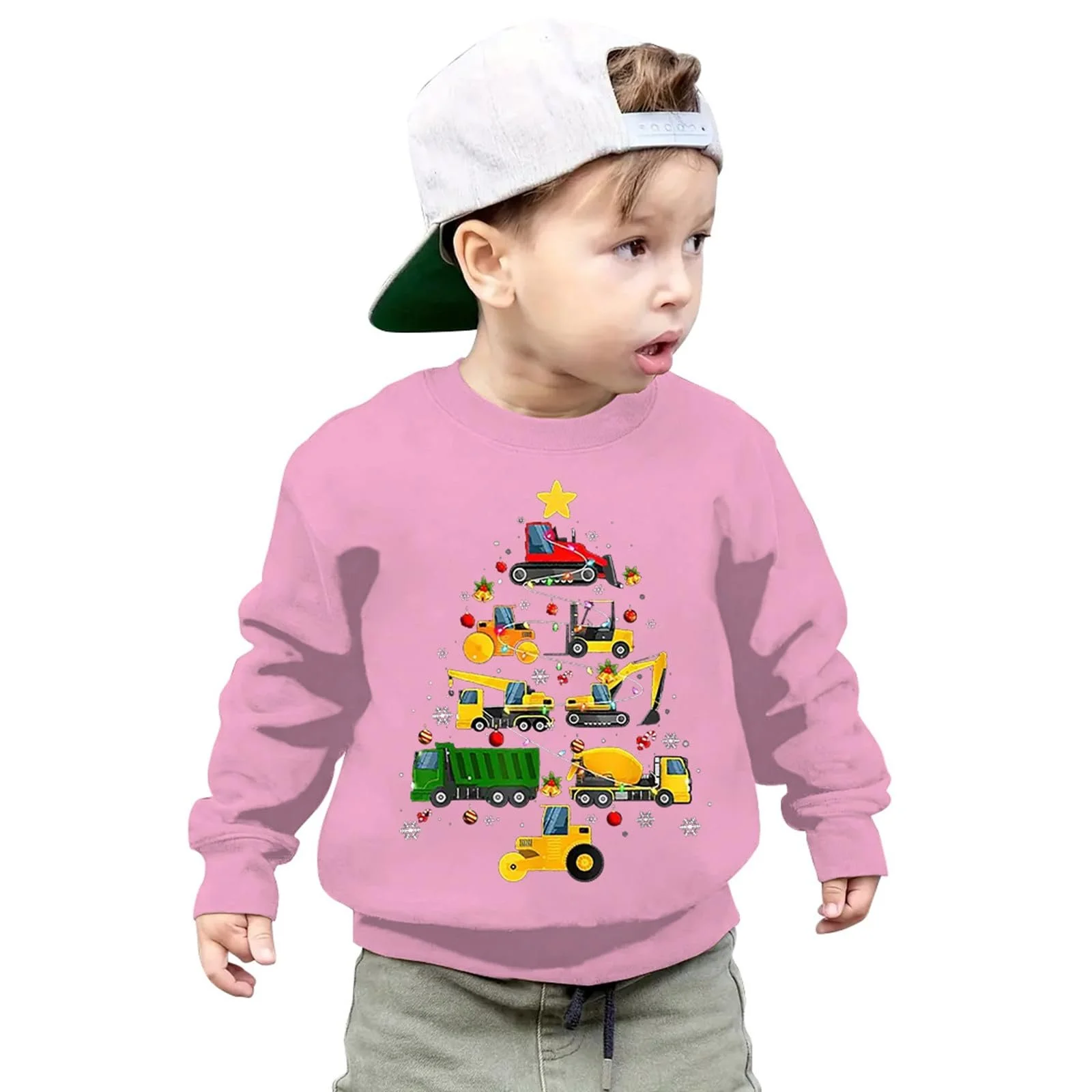 Забавный рождественский свитер для мальчиков, Рождественский свитшот детский с длинными рукавами, Забавные рождественские топы с рождественскими мотивами, Merry Christmas, Удобная рождественская одежда для мальчиков, фото №1