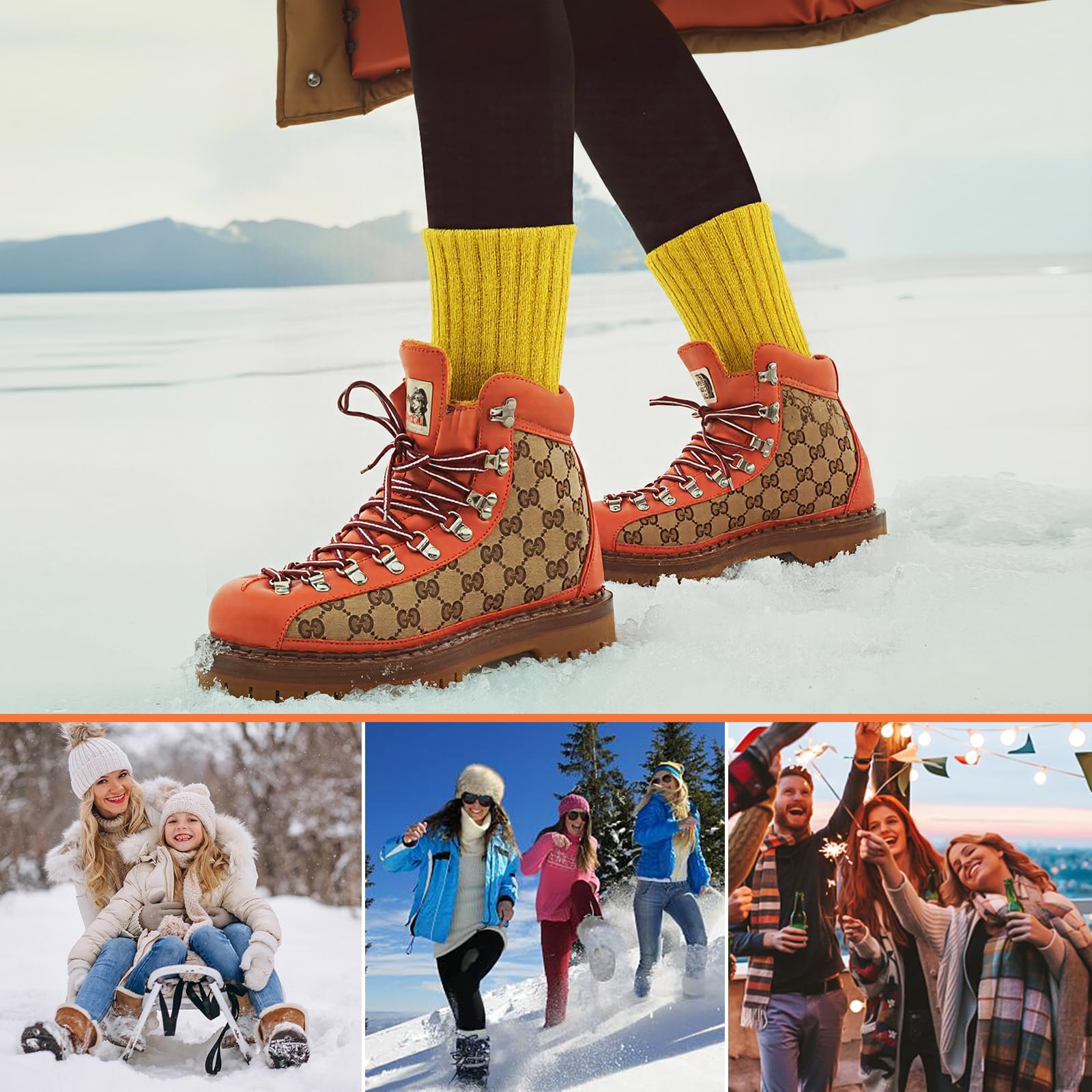 Термоноски Женские 3 пары - Зимние Теплые Носки для походов Плотные Рабочие Носки Стопперы для походов Дома Отдыха EU 35-42, фото №7