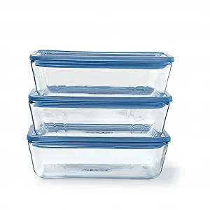 Купить Контейнеры для хранения продуктов Pyrex Pure Glass Collection Набор из 3 шт. боросиликатное стекло 1,5 л для духовки микроволновой печи и посудомоечной машины - Фото 1 Контейнеры для хранения продуктов Pyrex Pure Glass Collection Набор из 3 шт. боросиликатное стекло 1,5 л для духовки микроволновой печи и посудомоечной машины - Фото 1
