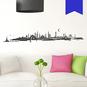 Наклейка на стіну Wandkings Istanbul Skyline 300 x 50 см лазурово-блакитна 6 розмірів 2 кольори - Фото 1