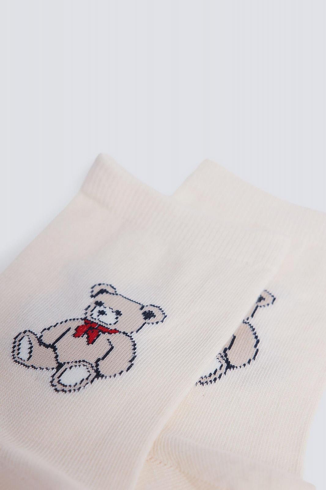 Носки Женские Springfield Teddy Bear Ecru С принтом, фото №2