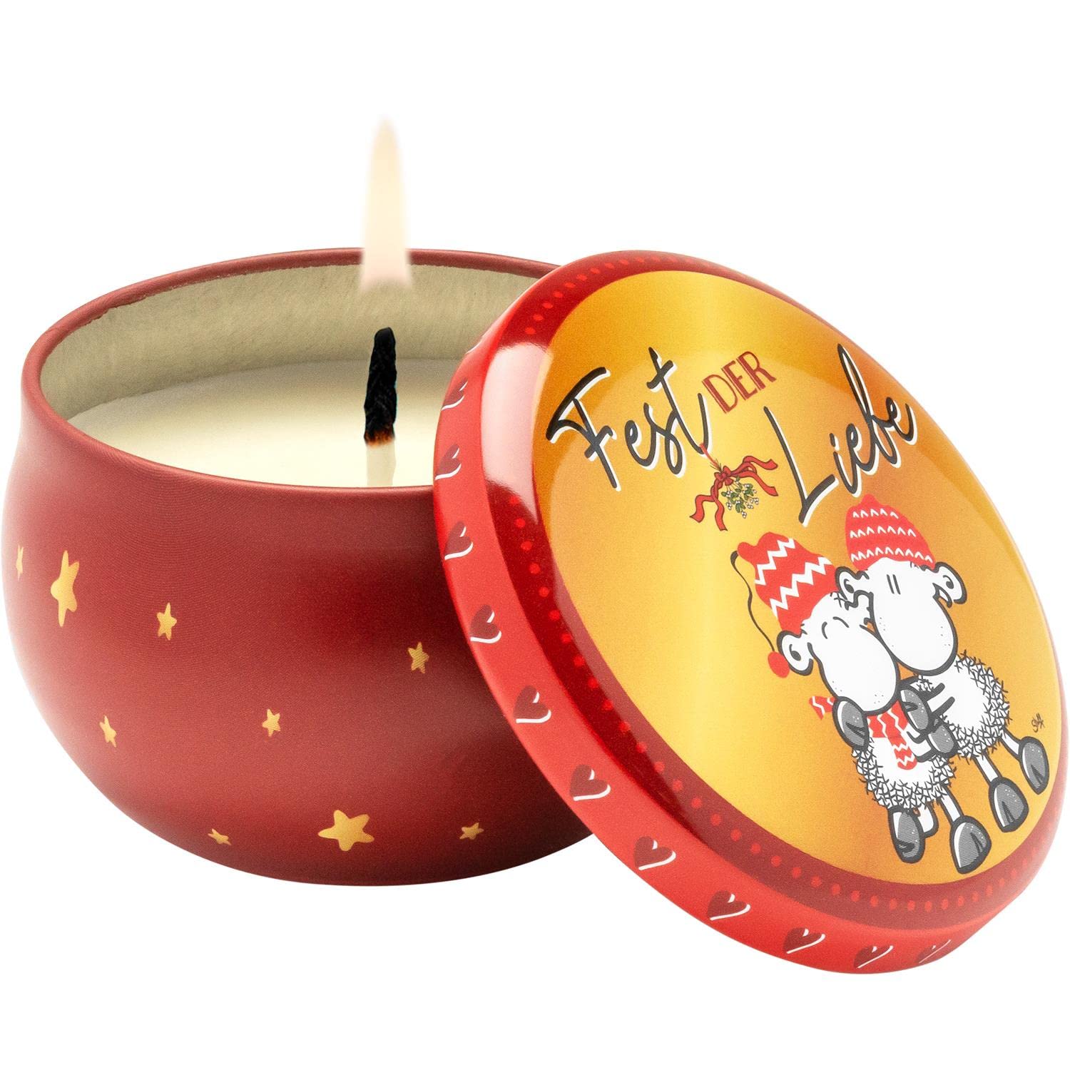 Свеча Sheepworld 49953 Festival of Love Tin Соевый Воск Ваниль Многоцветный, фото №2